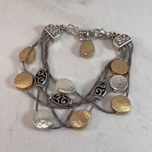 Brighton Silver and Gold Multi-Strand Bracelet